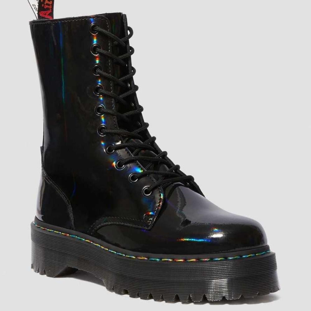 Dr. Marten Jardon Rainbow Patent Boots